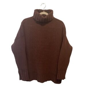 Aerie Sweater Womens Small Chunky Knit Turtleneck Oversized Long Sleeve